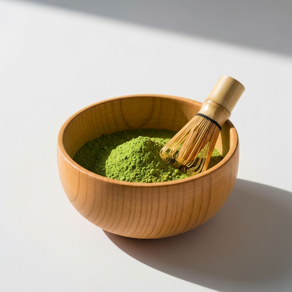 Matcha-Pulver aus grünem Tee
